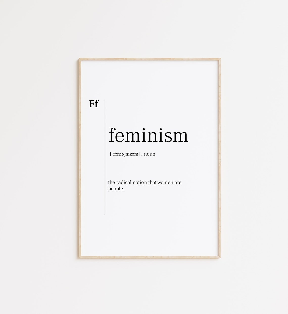 Feminism Feminism Print Feminism Poster Feminism Definition Print Feminism Quote Feminism Wall Art Gift For Girl Feminism Gifts