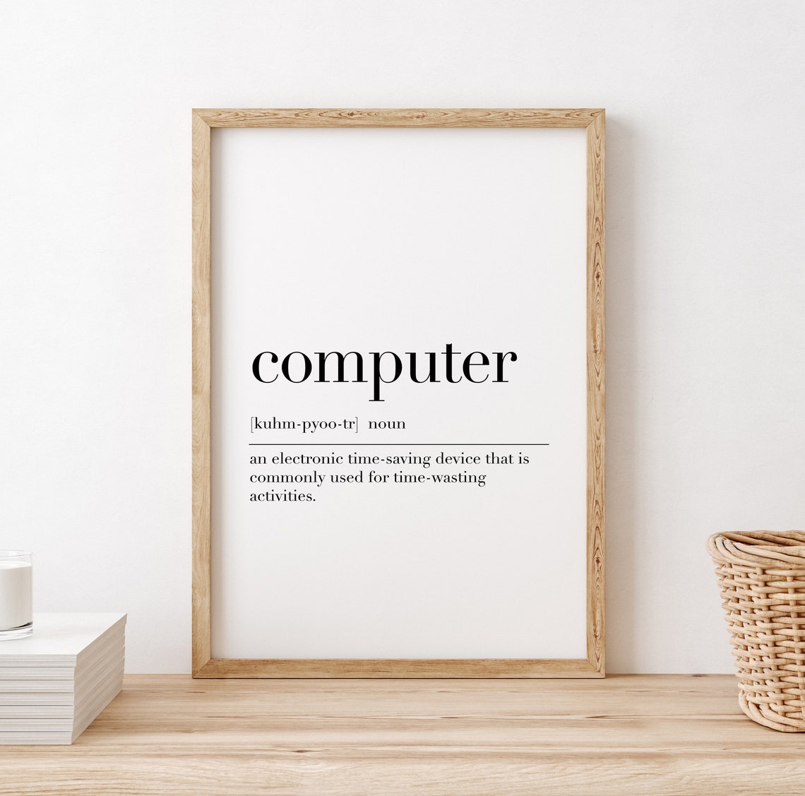 Computer Definition Funny Tech Office Dictionary Quote Poster
