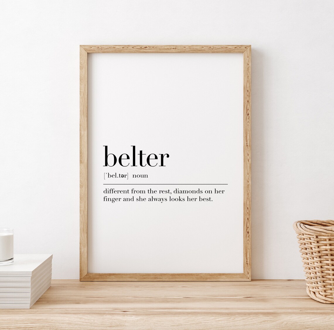 Belter Definition Funny Dictionary Style Bold Wall Quote Poster