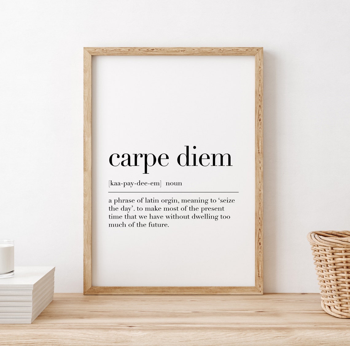 Carpe Diem Latin Seize the Day Definition Motivational Wall Art - Image 2
