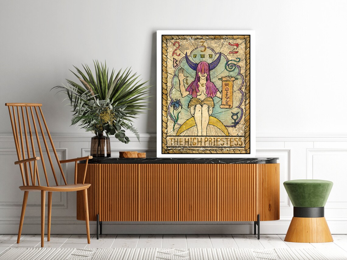 Tarot Card Print Wall Art Tarot Card The High Priestess Tarot Cards Print Tarot Print Tarot Card Wall Print Tarot Card Wall Art - Image 2