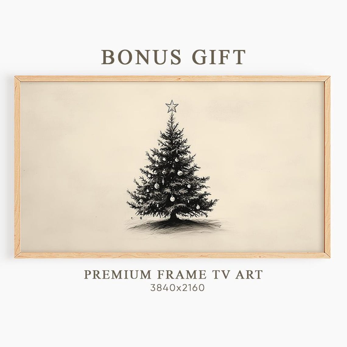 Five Textured Snow Covered Evergreen Trees Winter Scene Wall Art - Image 6