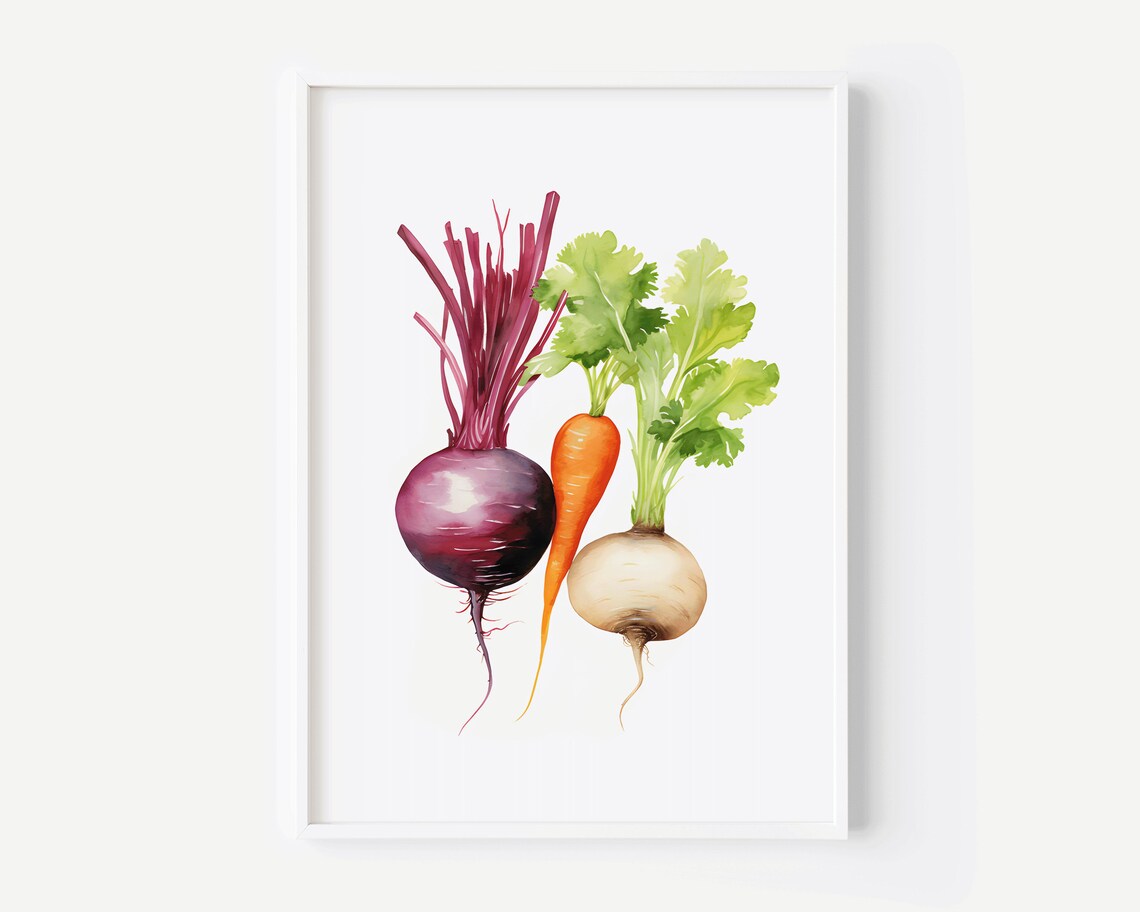 Vegetables Watercolor Wall Art Food Art Prints Kitchen Art Prints Home Dcor Food Photography Wall Art - Image 3
