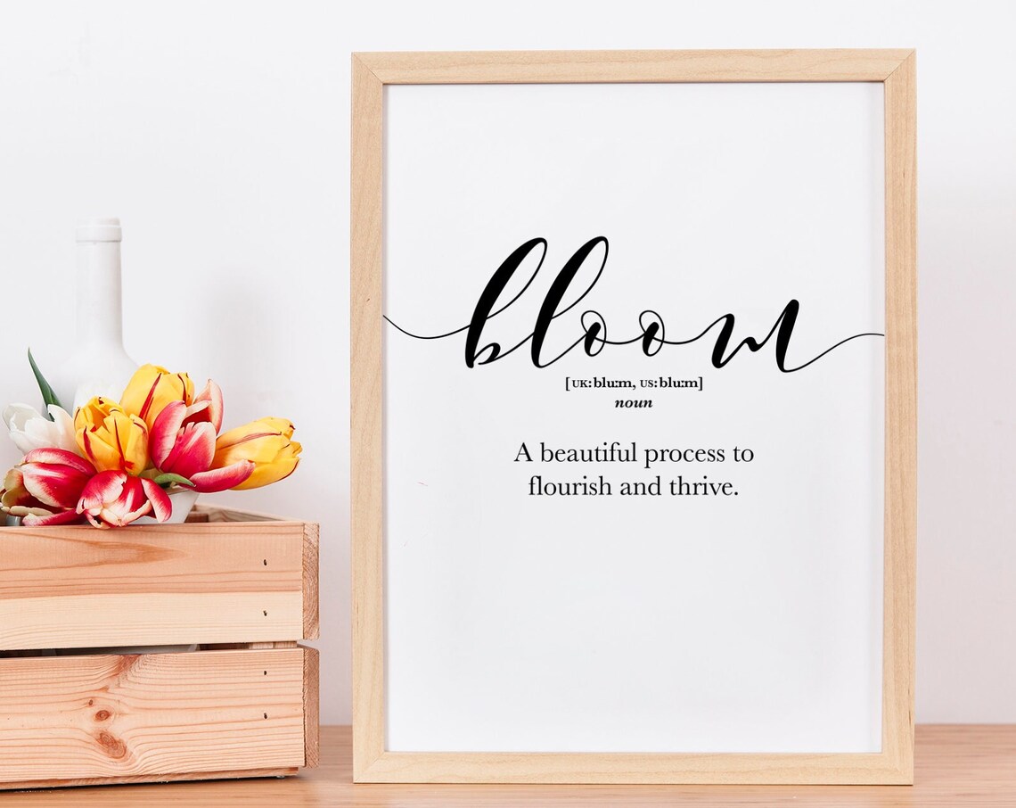 Bloom Definition Quote Poster, Dorm Room Decor - Image 3