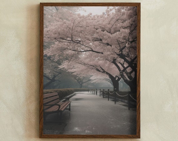 Japanese Sakura Water Color Painting Cherry Artwork Print At Home Wall Art Wall Art Print Instant Art