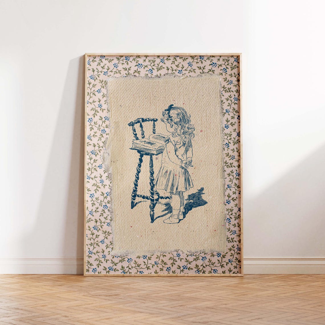 Vintage Book Art - Reading Print - Image 3