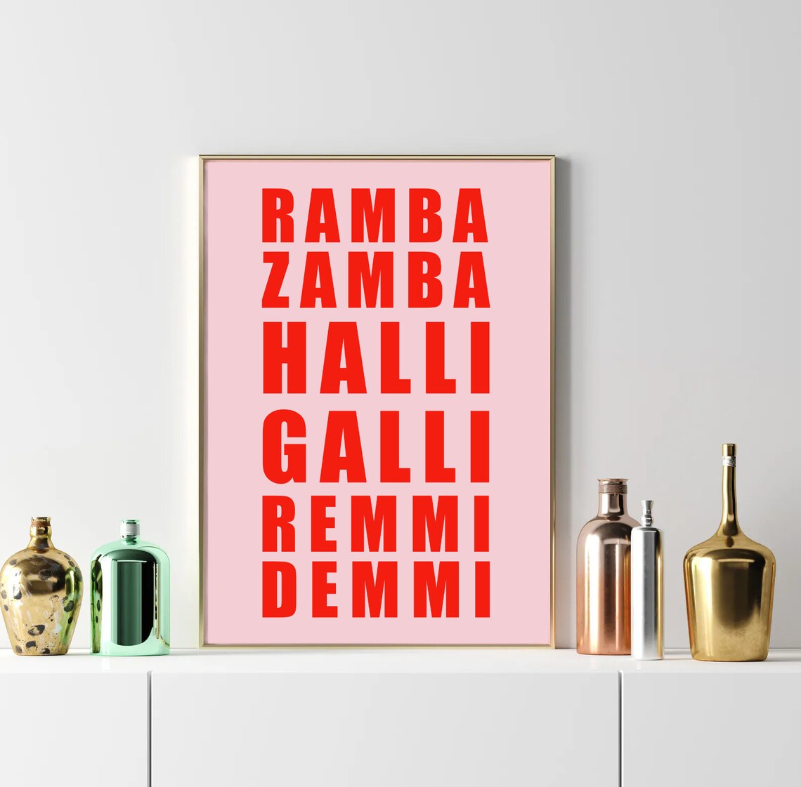 Ramba Zamba Halli Galli Minimalist Poster