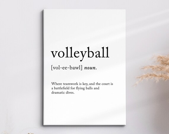 Volleyball Definition Dictionary Funny Sports Quote Minimalist Framed Print Framed Wall Art Poster Home Decor Interior Volleyball