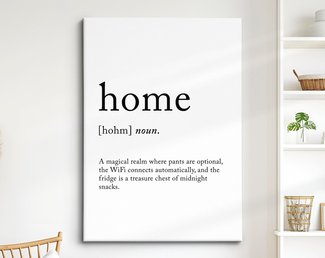 Home Funny Definition Dictionary Quote Minimalist Framed Print Framed Wall Art Poster Home Decor Interior Funny Gifts For Her