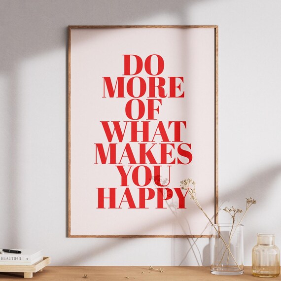 Motivational Quote Print, Red Serif Affirmation