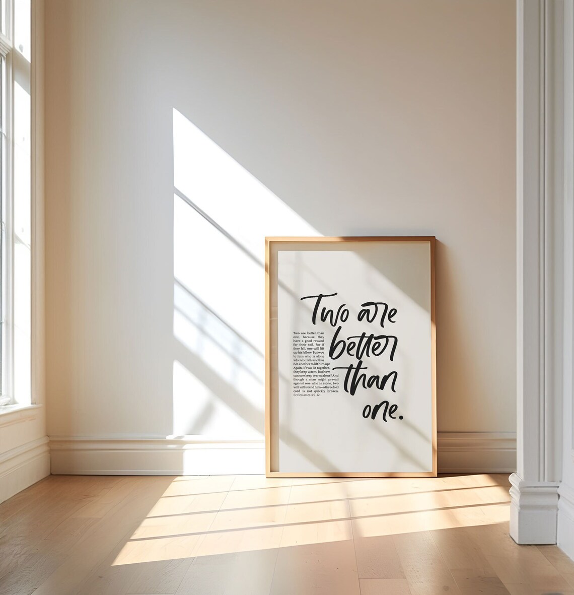 Two Are Better Than One, Ecclesiastes 4:9 Scripture Art - Image 4