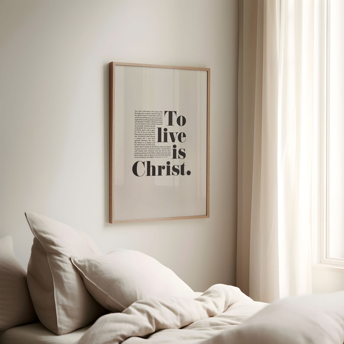 Philippians 1:21 Christian Scripture Art Print - Image 6