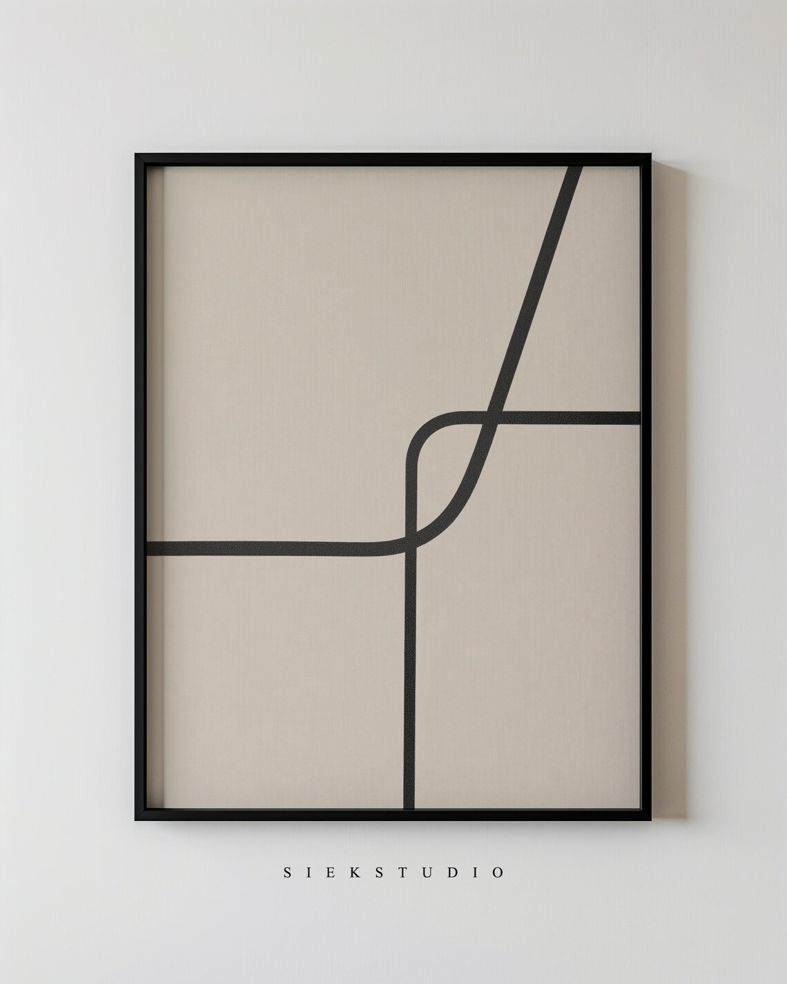 Modern Abstract Line Art, Minimalist Geometric Art Print