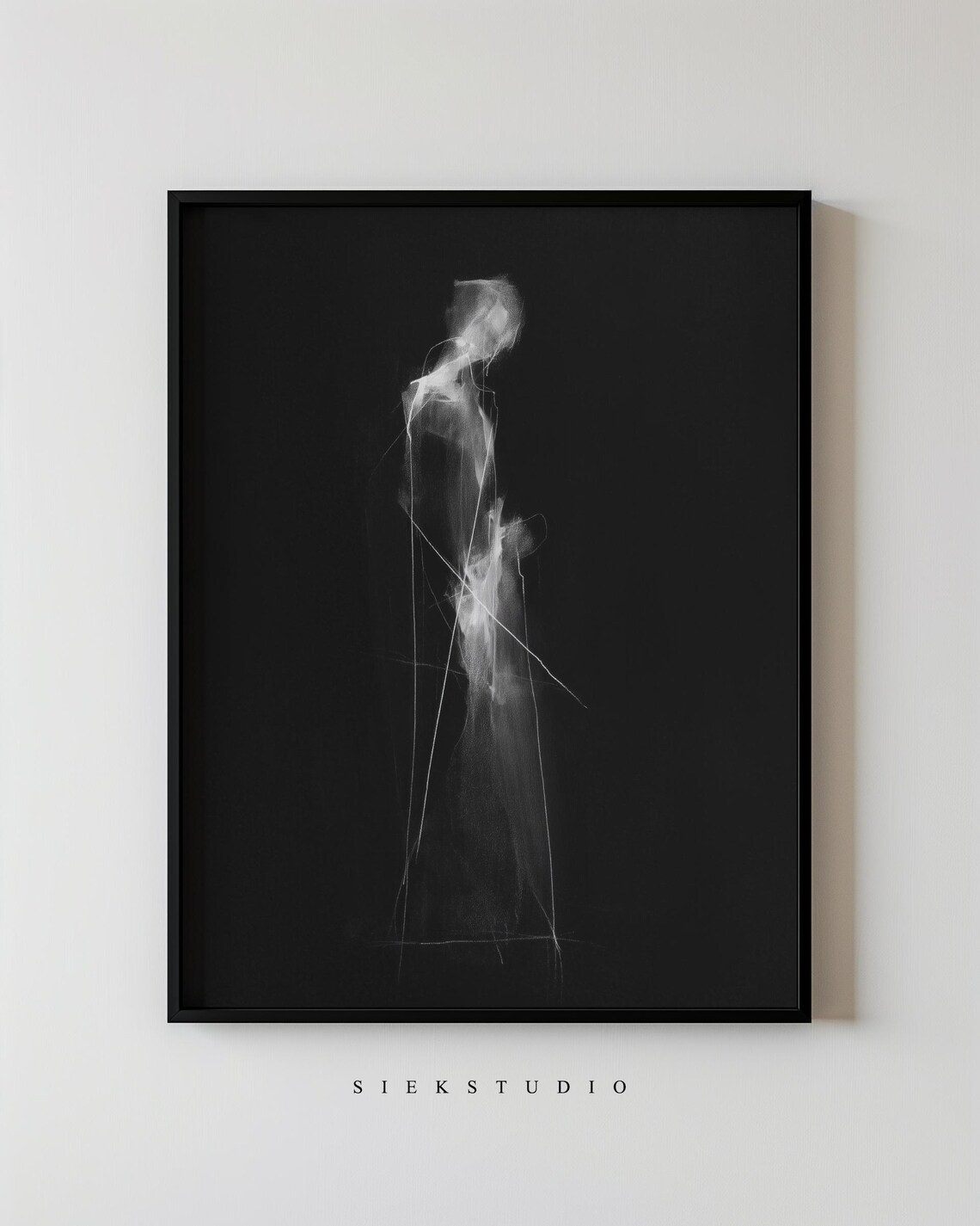 Modern Male Abstract Figure, Minimalist Wall Art Print