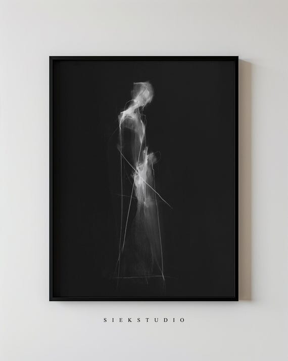 Modern Male Abstract Figure, Minimalist Wall Art Print