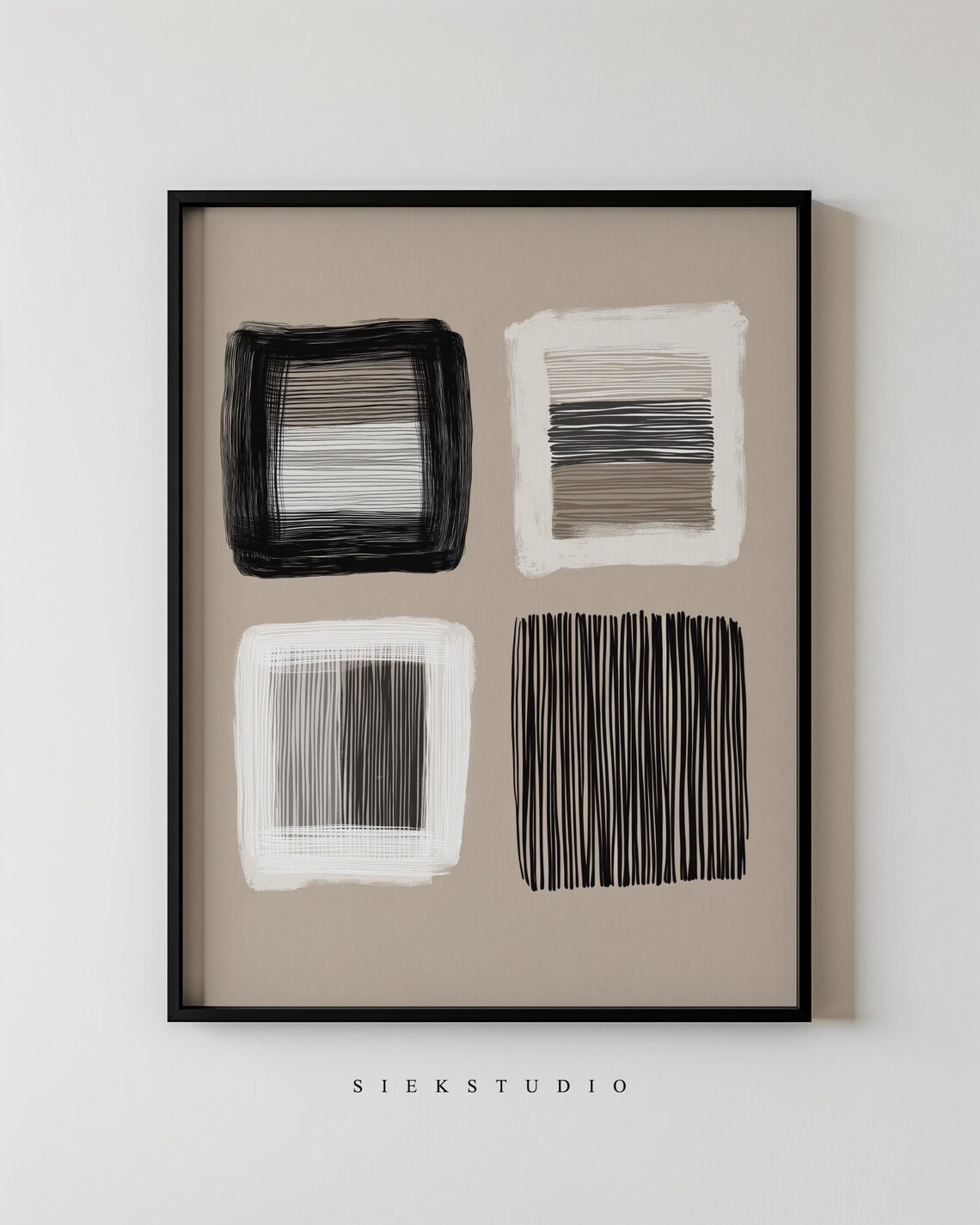 Minimalist Abstract Blocks, Geometric Art Print