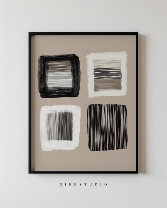 Minimalist Abstract Blocks, Geometric Art Print