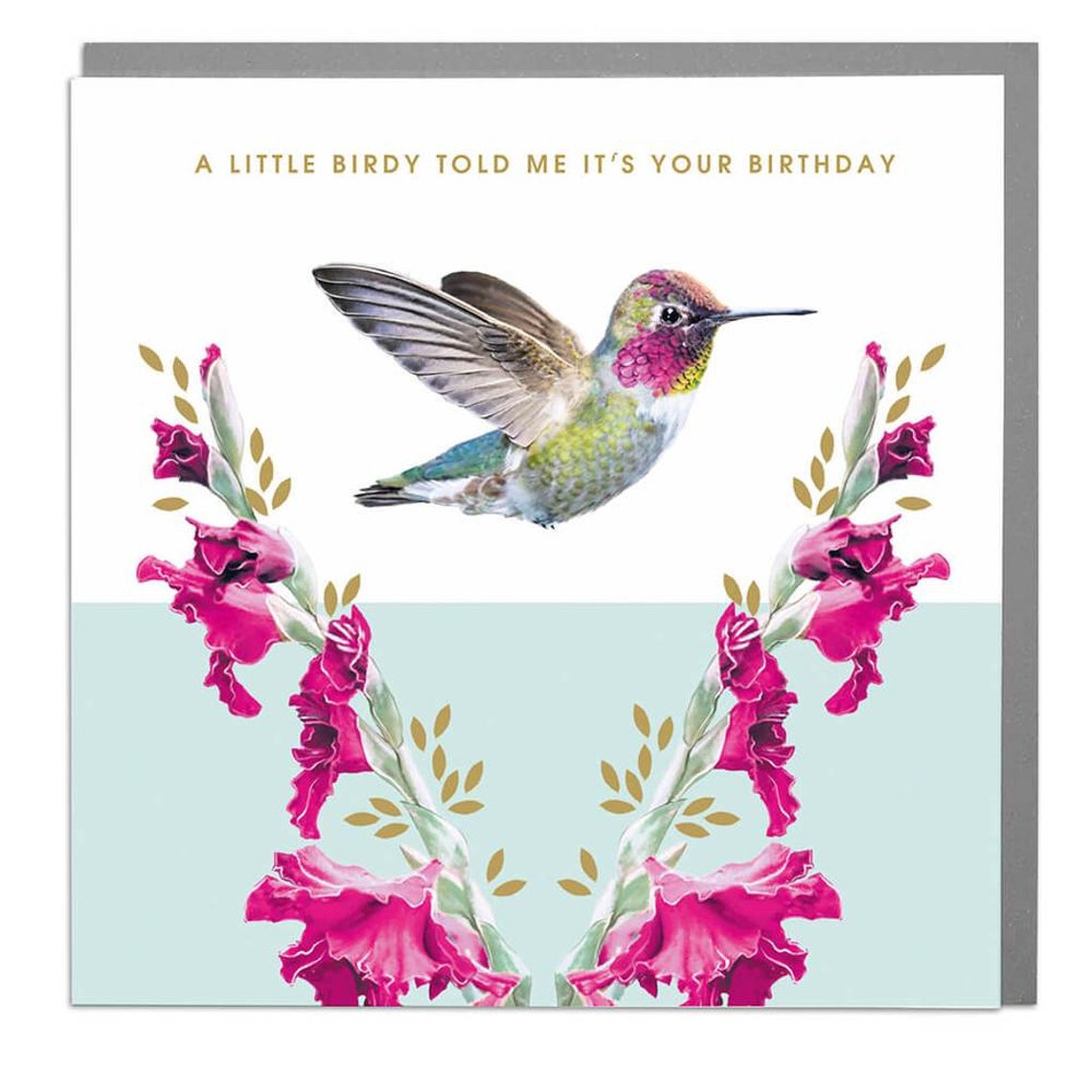 Hummingbird Happy Birthday Card
