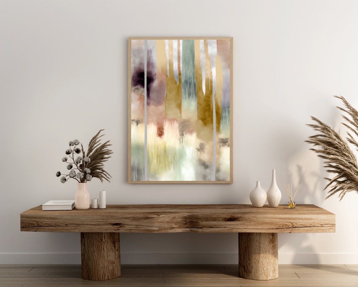 Abstract Boho Poster Print Mid Century Modern Wall Art Cute Original Gift Neutral Home Dcor Wall Art Digitial - Image 3