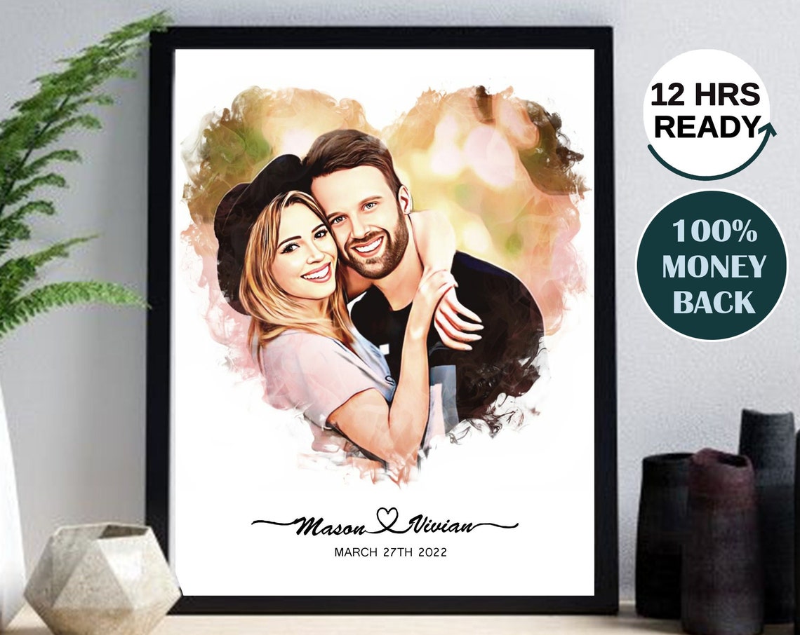 Mason and Vivian Heart Portrait March 27th 2022 Couple Poster