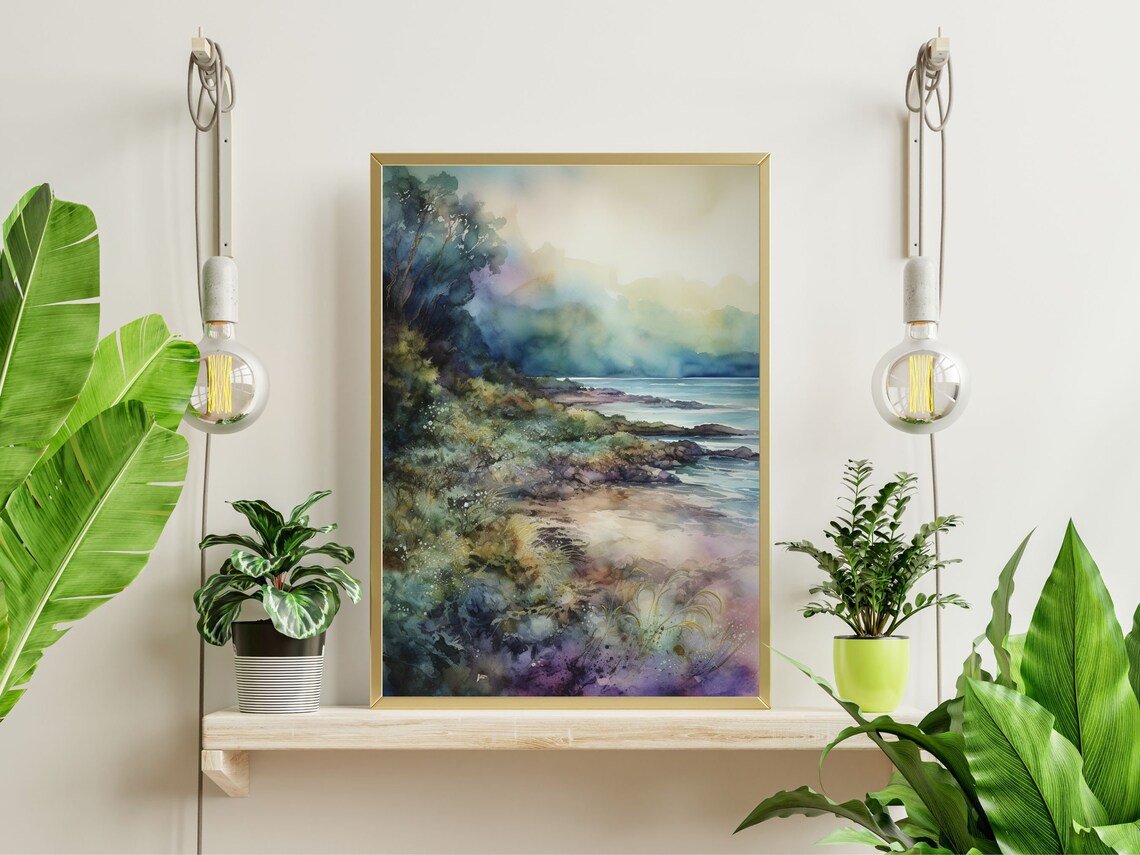 Beach Watercolor Art Print, Coastal Wall Decor - Image 3
