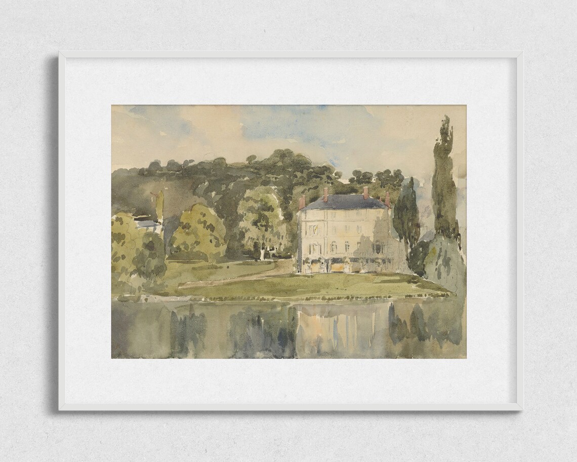 Riverside House Vintage Art Print, Antique Style - Image 2