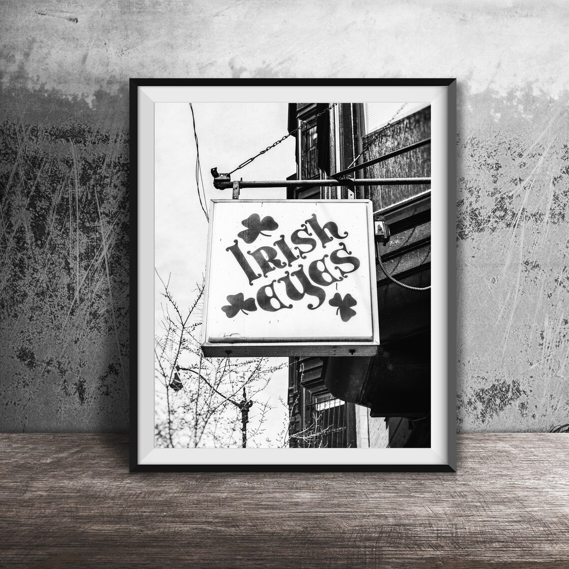 Irish Eyes Shamrock Pub Hanging Sign Chicago Bar Photography Poster - Image 2