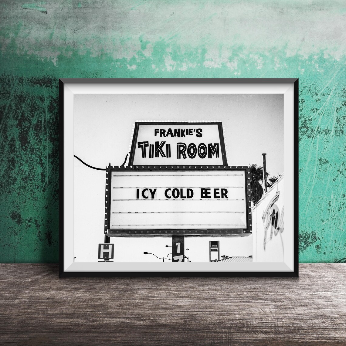 Frankie's Tiki Room Icy Cold Beer Roadside Sign Las Vegas Poster - Image 2