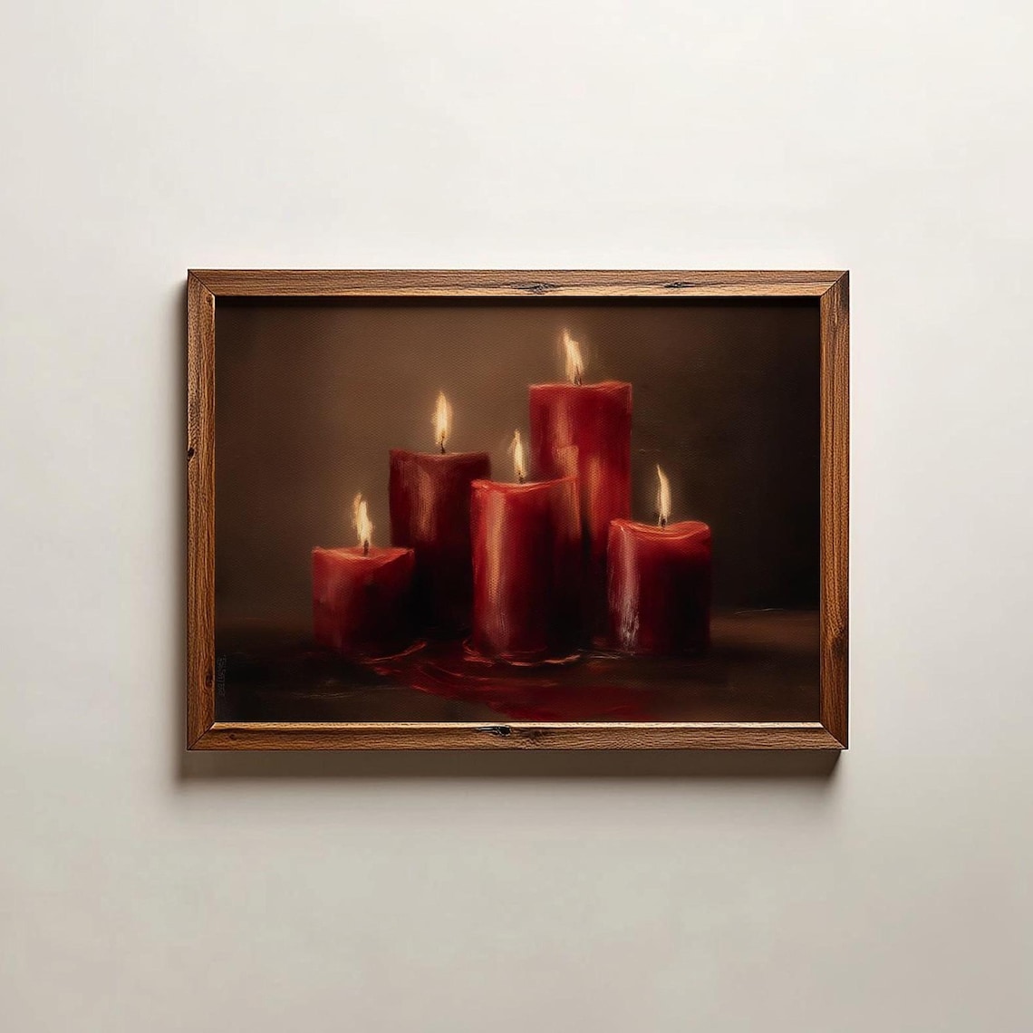 Moody Still Life Print Candle Fall Art Cottagecore Autumn Wall Digital Download