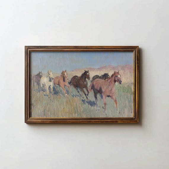 Minimalist Horse Art Print Modern Equine Poster Digital Download