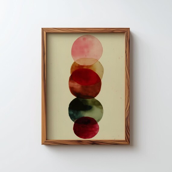 Abstract Watercolor Wall Art Japandi Scandinavian Decor Digital Download