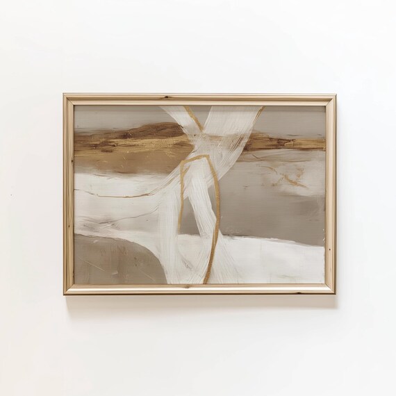 Abstract Wall Art Neutral Tones Printable Poster Serene Contemporary Decor For Modern Home
