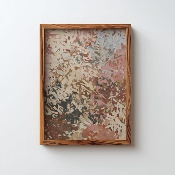 Abstract Contemporary Bright Colors Oil Painting Colorful Modern Wall Art Digital Download