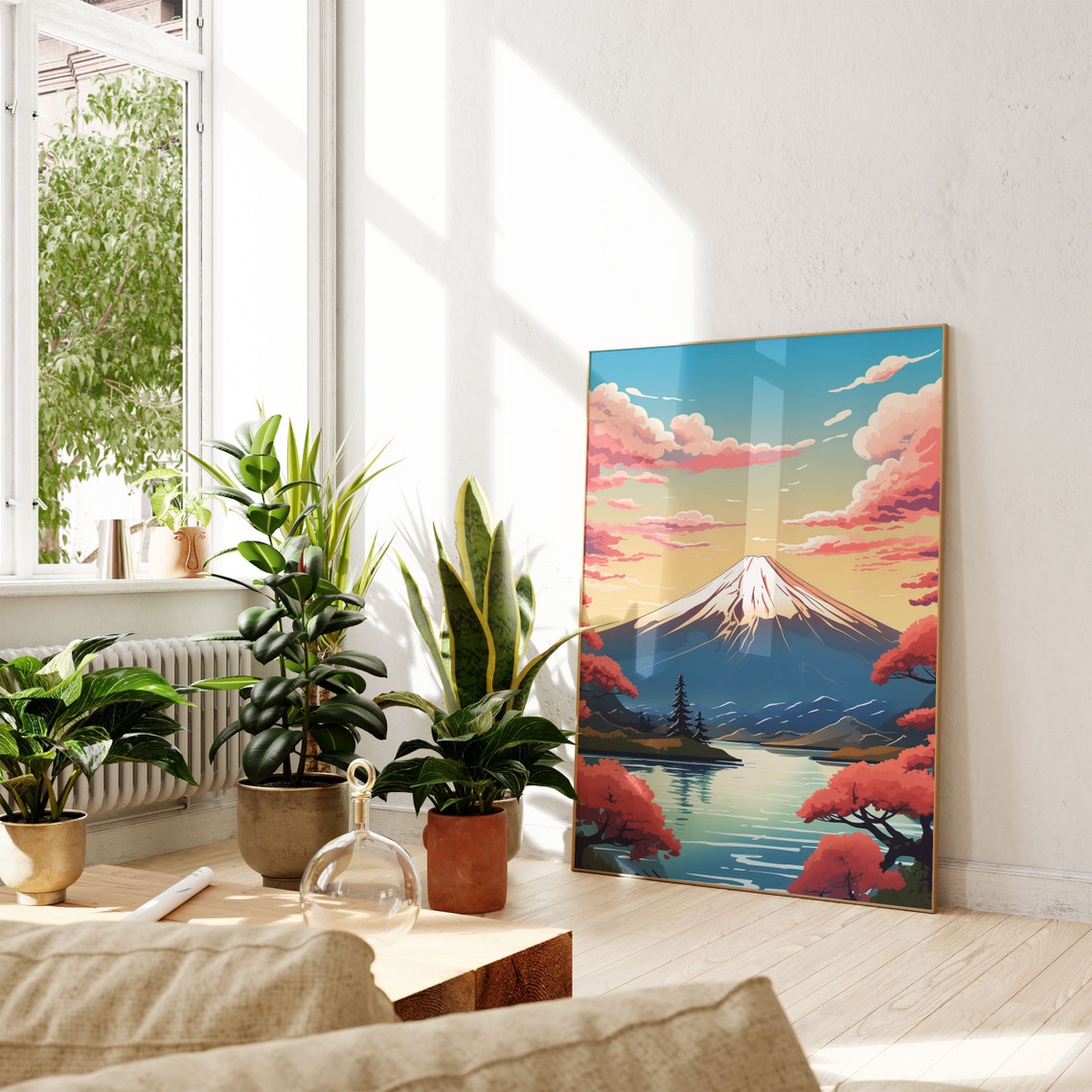 Mount Fuji, Modern Travel Art Print - Image 4