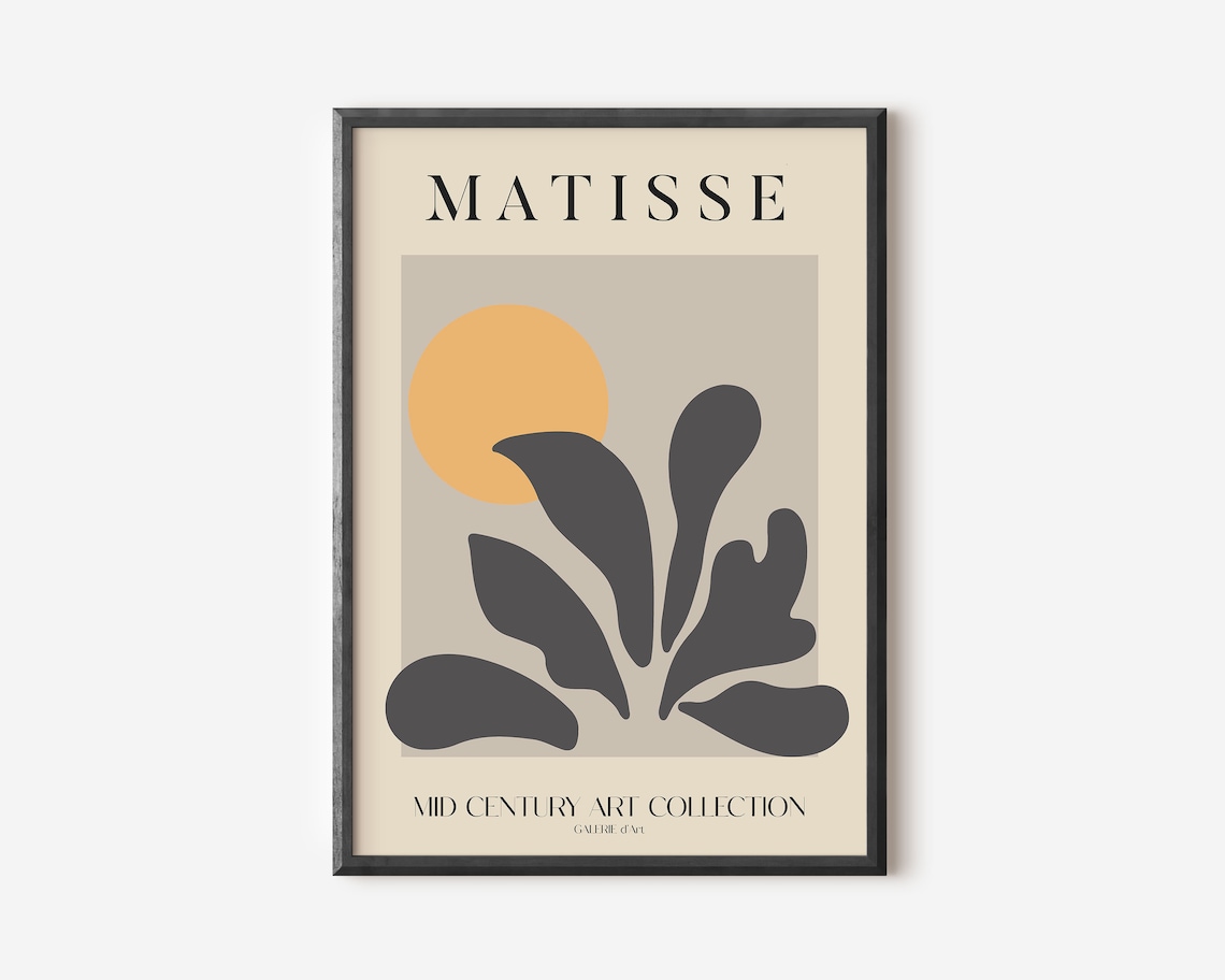 Henri Matisse Exhibition Poster, Boho Garden Scenery