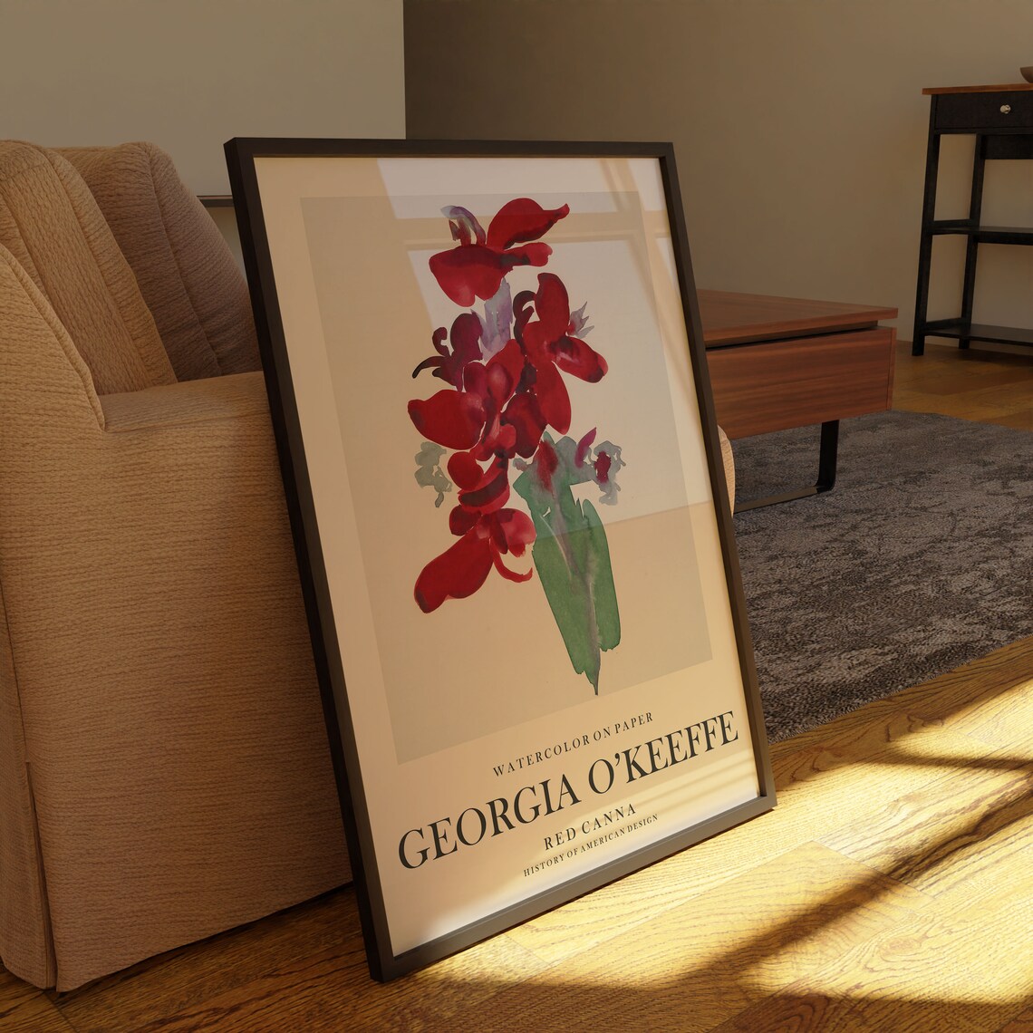 Georgia Okeeffe Exhibition - Floral Watercolor Art Print - Image 3