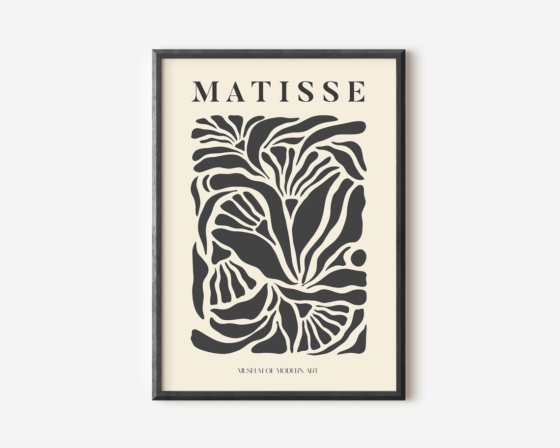 Henri Matisse Exhibition Poster, Boho Garden Scenery