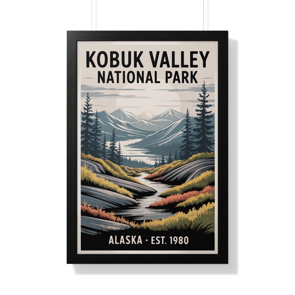 Kobuk Valley National Park Alaska Wilderness Art Vintage Poster