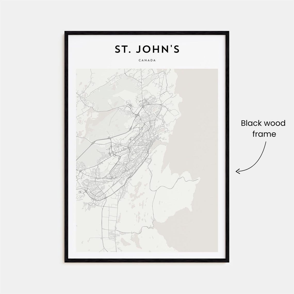 St. John's Canada City Street Map Scandinavian Minimalist Poster - Image 3