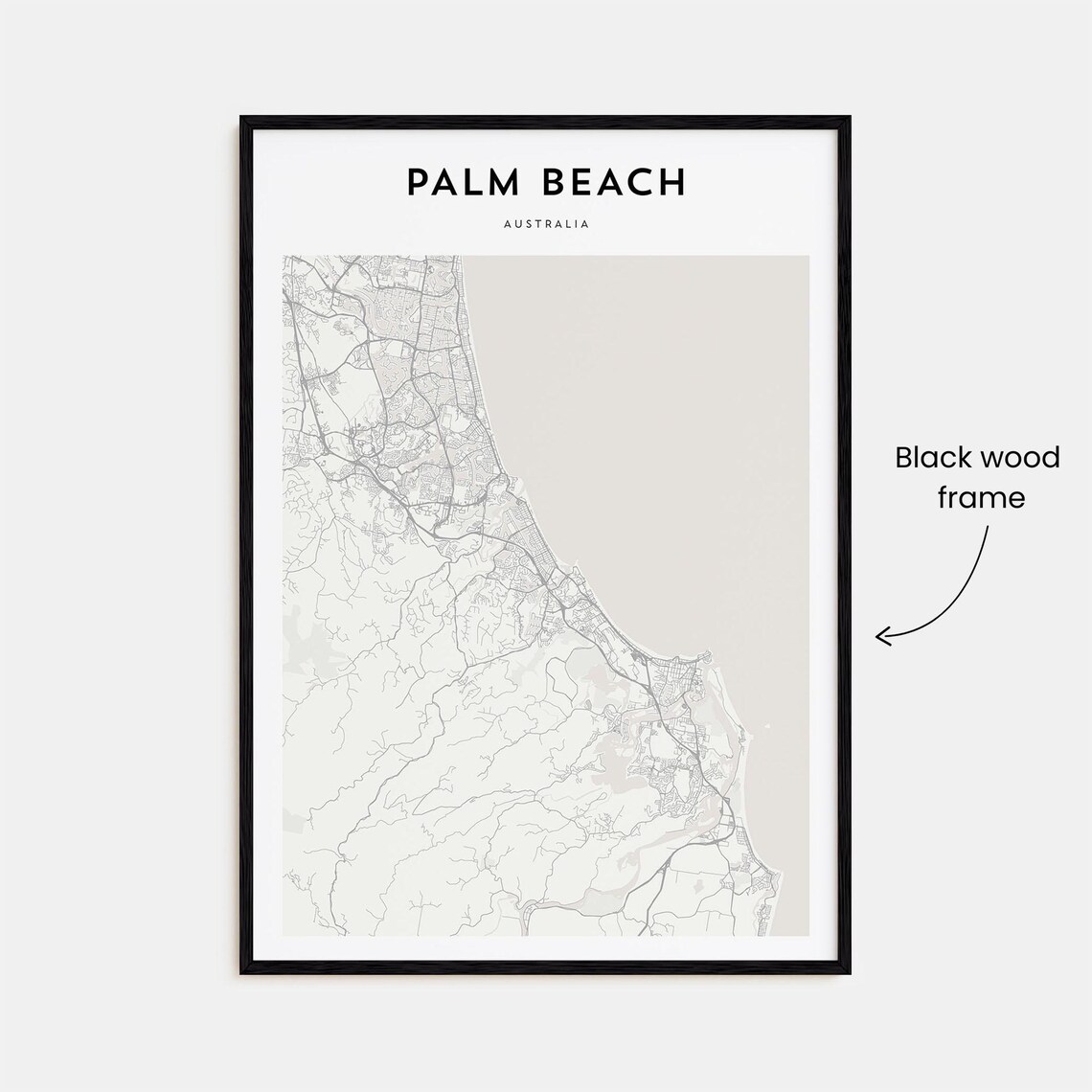 Palm Beach Australia Coastal Minimalist Line Art City Map Poster - Image 3