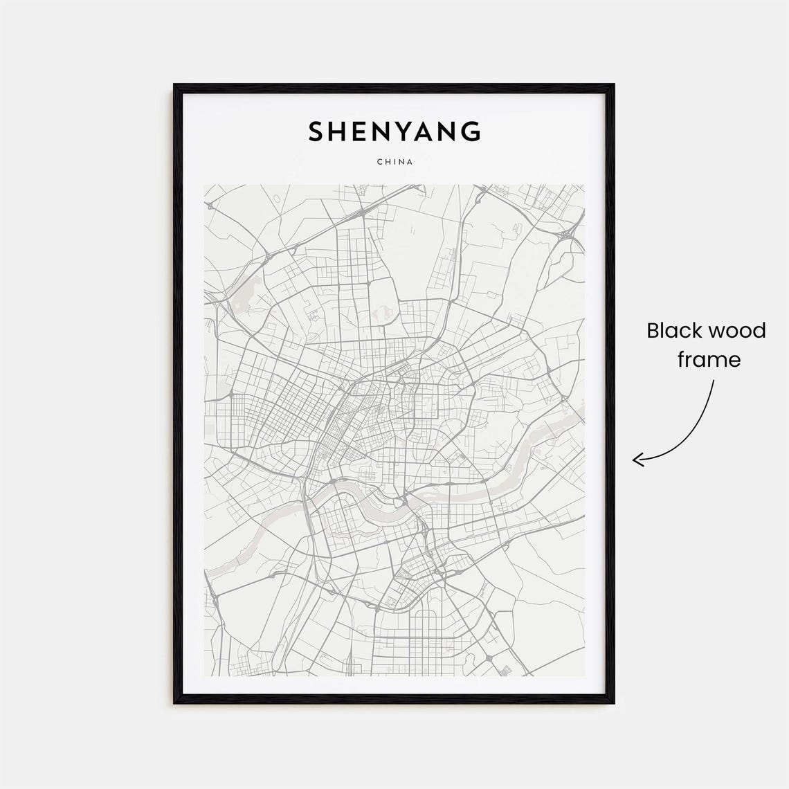 Shenyang China City Street Map Scandinavian Minimalist Poster - Image 3