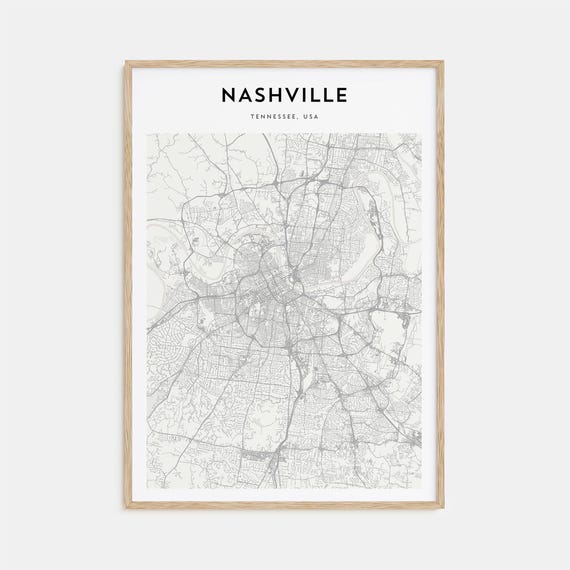 Nashville Personalized Map Art, Travel Poster