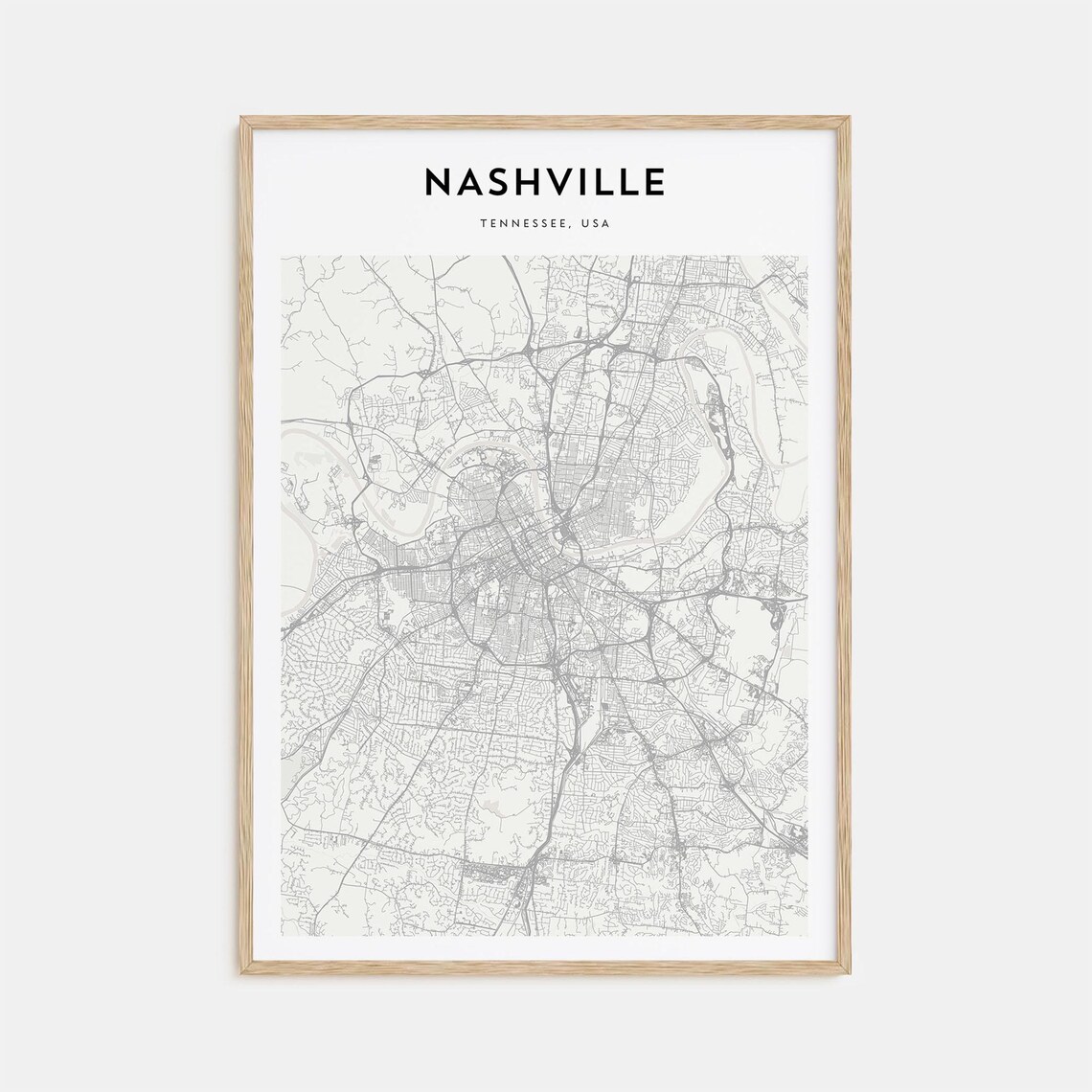 Nashville Personalized Map Art, Travel Poster