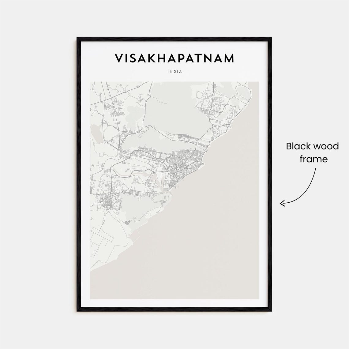 Visakhapatnam India Elegant Minimalist City Street Map Poster - Image 3