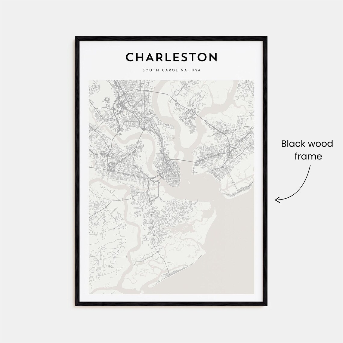 Charleston Map Travel Poster, South Carolina - Image 3