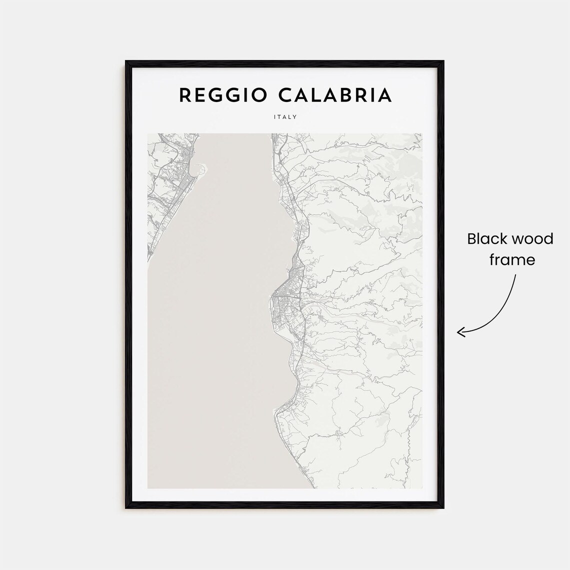 Reggio Calabria Italy Modern Minimalist City Map Travel Poster - Image 3