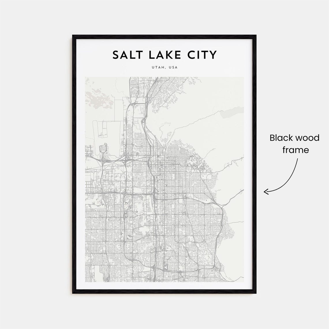 Salt Lake City Map Poster Salt Lake City Map Print Salt Lake City Personalized Map Art Art Salt Lake City Travel Poster Travel Gift - Image 3