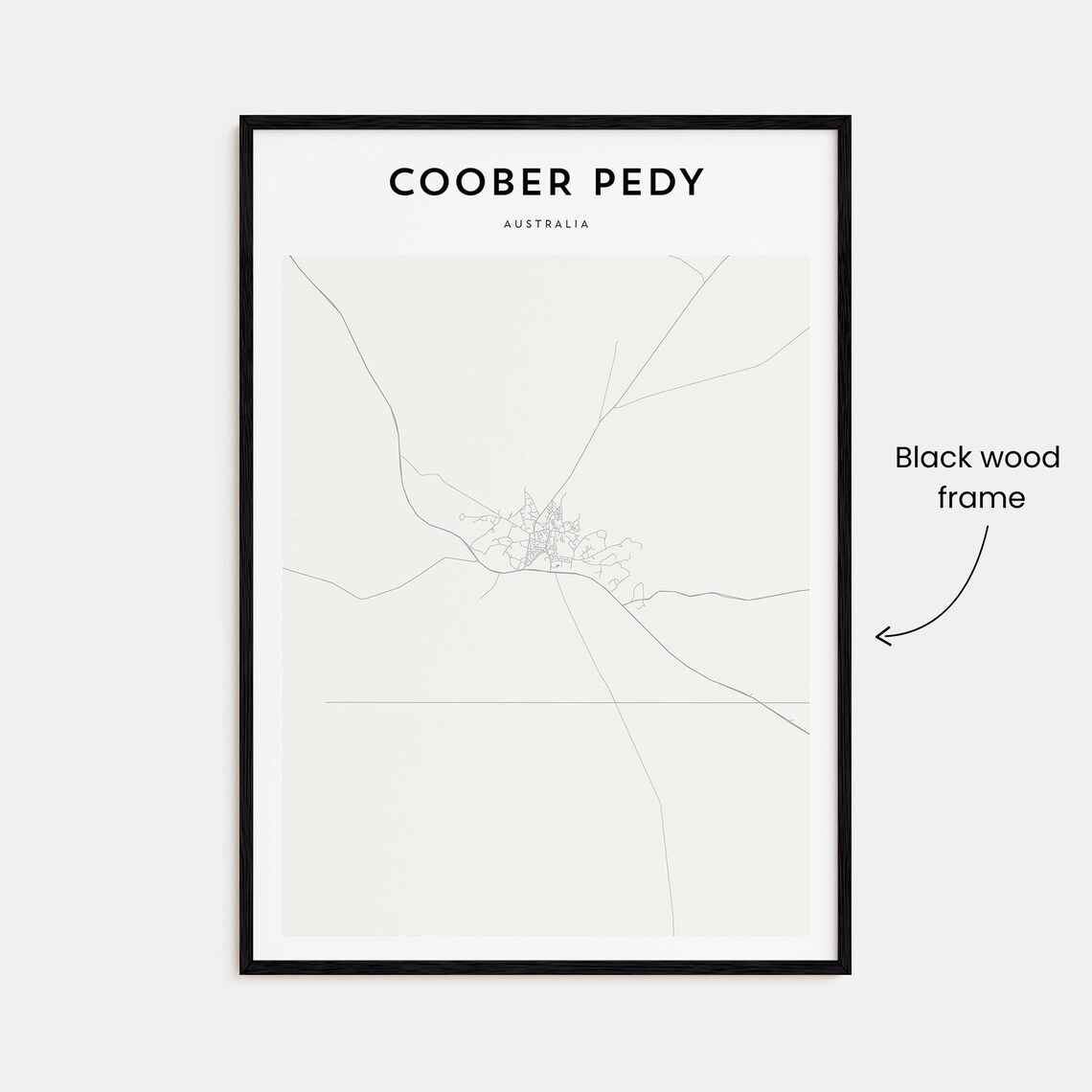 Coober Pedy Australia Minimalist City Street Map Travel Art Print - Image 3