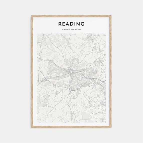 Reading United Kingdom Modern Minimalist City Map Travel Poster