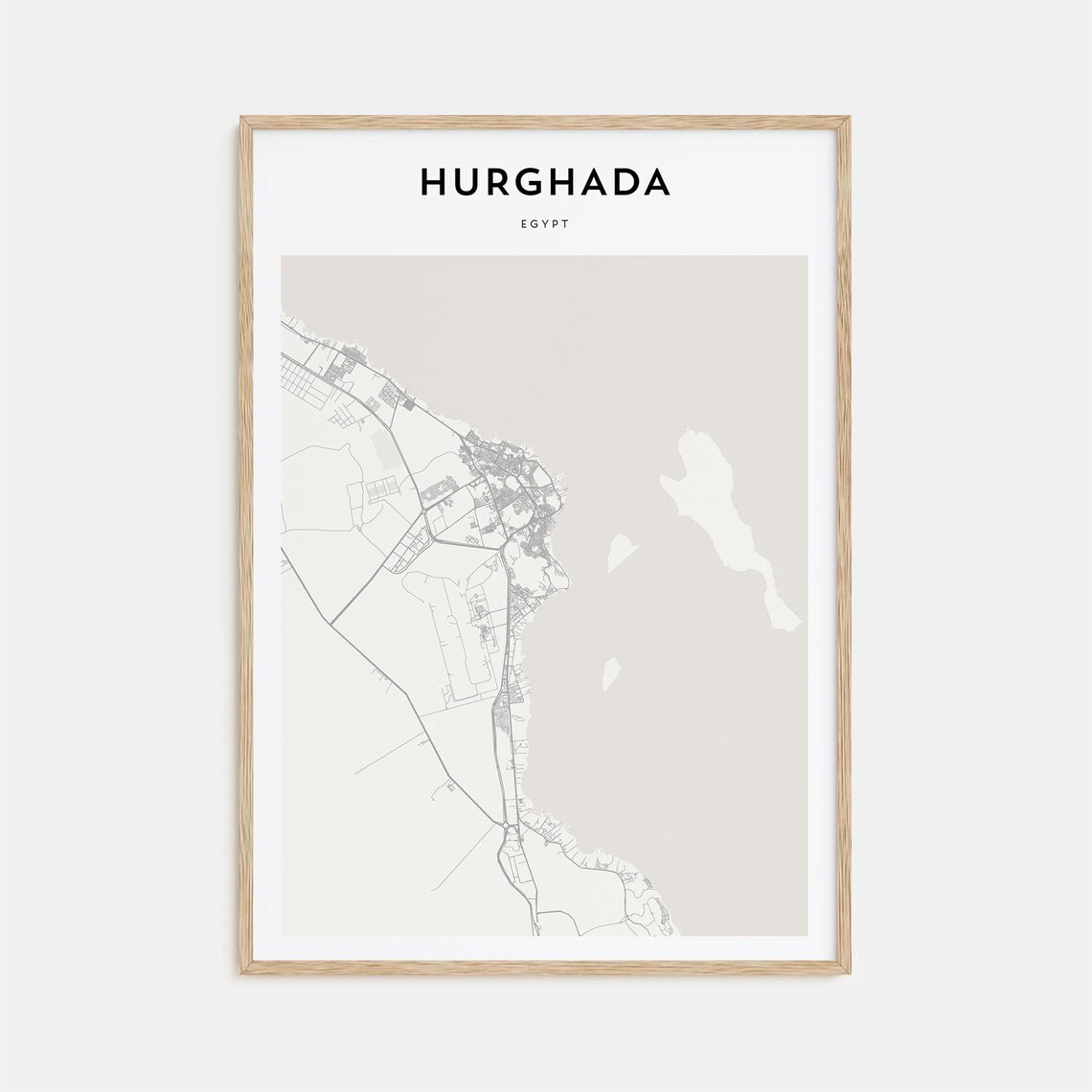 Hurghada Personalized Map Art, Egypt Travel Poster